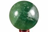 Polished Green Fluorite Sphere - Madagascar #191248-1